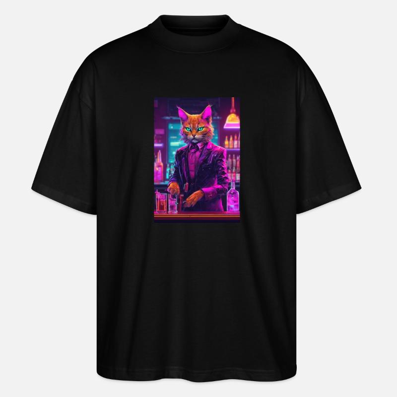 Barkeeper Cat 2 - Stanley/Stella Oversized Unisex Bio T-Shirt Blaster 2.0 - Schwarz