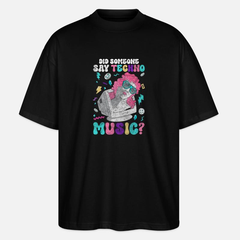 Techno Dubstep Raver - Stanley/Stella Oversized Unisex Bio T-Shirt Blaster 2.0 - Schwarz