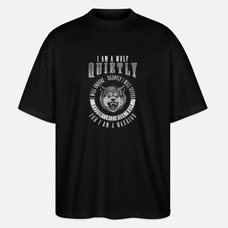 Guide Loup Nature - T-shirt bio Blaster 2.0 coupe oversize Stanley/Stella Unisexe - noir