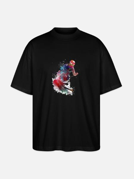 Alpine skiing #ski #skiing #sport - Stanley/Stella Oversized Unisex Organic T-shirt Blaster 2.0 - black
