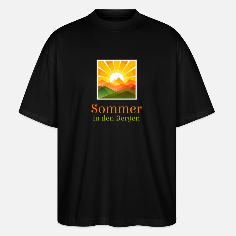 Sommer in den Bergen - Stanley/Stella Oversized Unisex Bio T-Shirt Blaster 2.0 - Schwarz