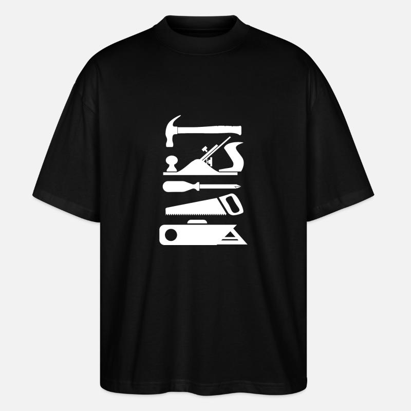 Outils menuiserie Menuisier - T-shirt bio Blaster 2.0 coupe oversize Stanley/Stella Unisexe - noir