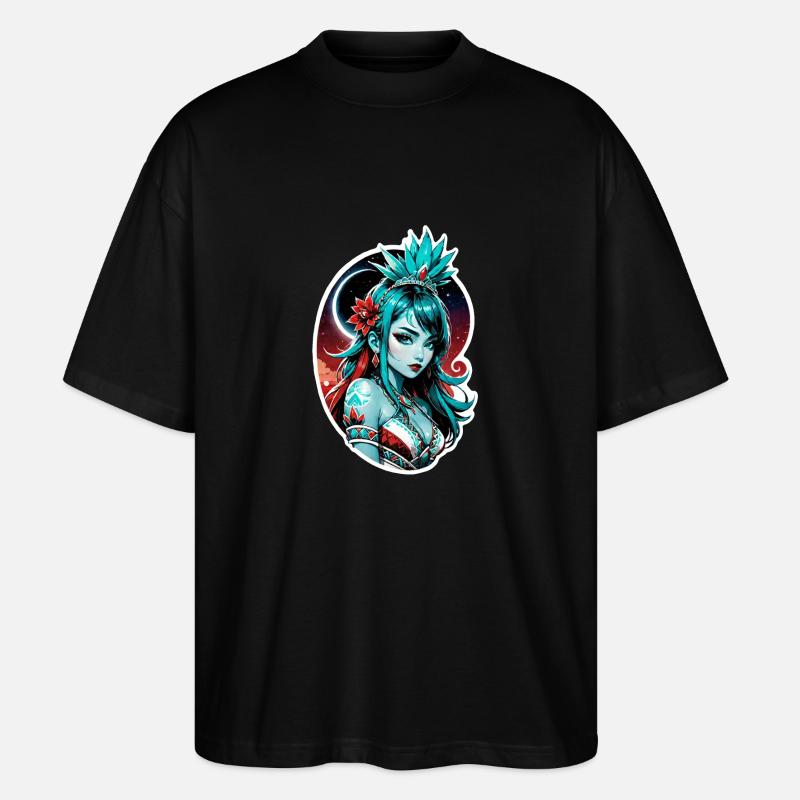 Indische Prinzessin - Aztek - Stanley/Stella Oversized Unisex Bio T-Shirt Blaster 2.0 - Schwarz