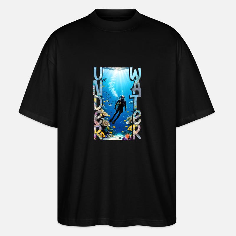 Tauchen - Stanley/Stella Oversized Unisex Bio T-Shirt Blaster 2.0 - Schwarz