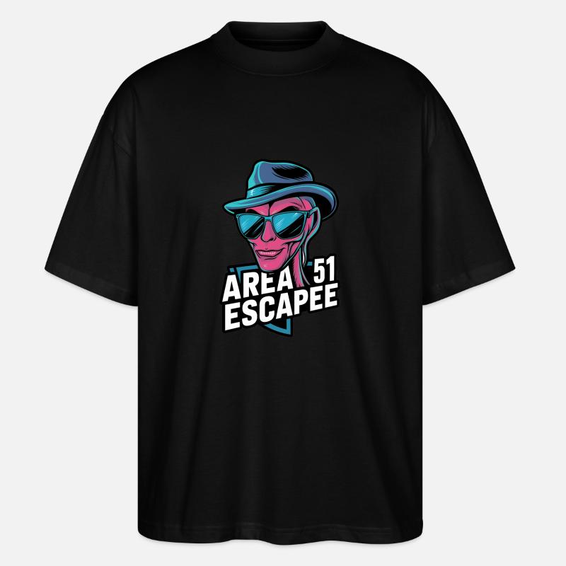 Area 51 Ausbrecher - Stanley/Stella Oversized Unisex Bio T-Shirt Blaster 2.0 - Schwarz