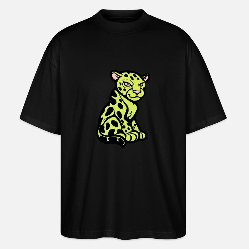 gepard tier comic - Stanley/Stella Oversized Unisex Bio T-Shirt Blaster 2.0 - Schwarz