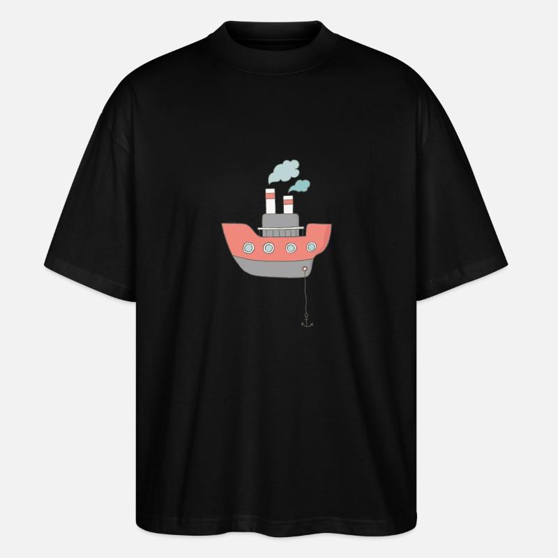 bateau - T-shirt bio Blaster 2.0 coupe oversize Stanley/Stella Unisexe - noir