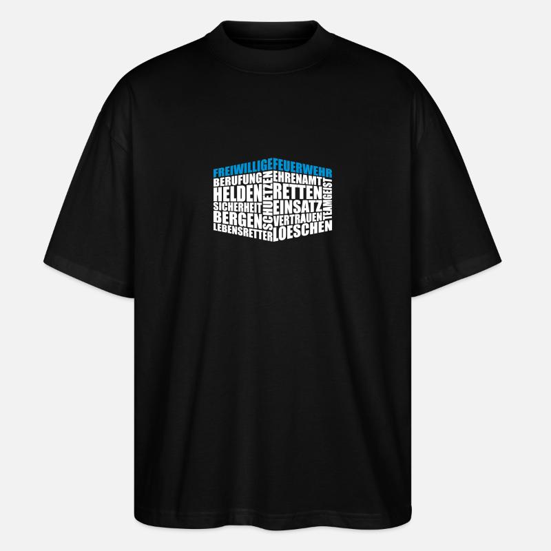 Feuerwehr - Stanley/Stella Oversized Unisex Bio T-Shirt Blaster 2.0 - Schwarz