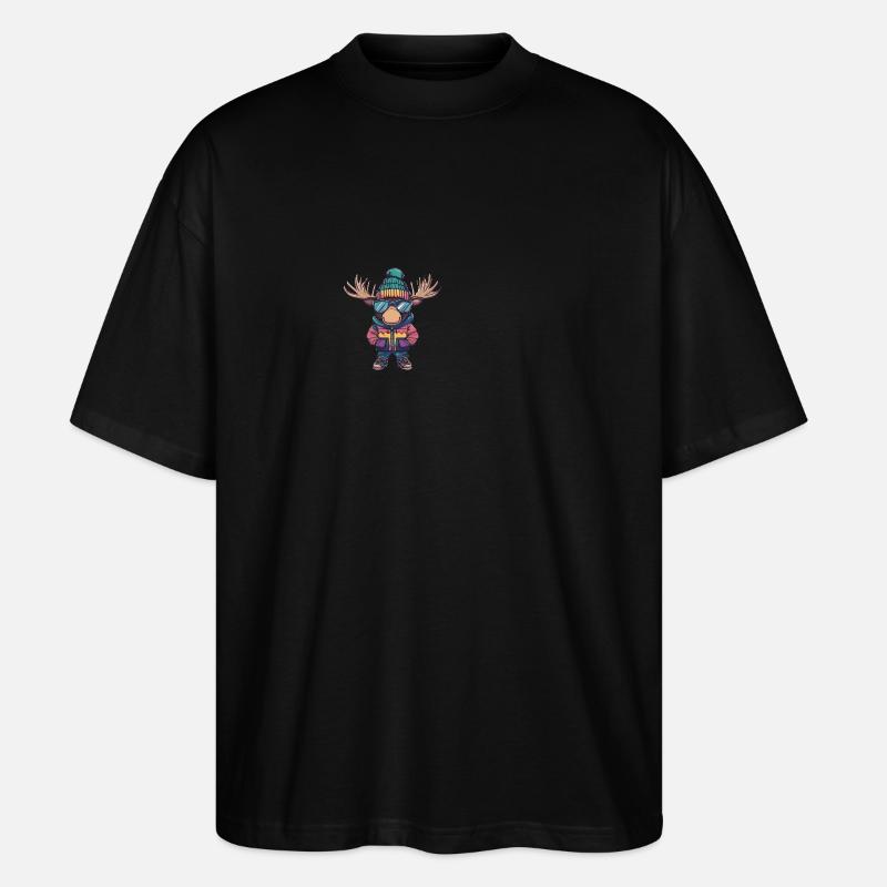 Bande dessinée d’hiver Moose - T-shirt bio Blaster 2.0 coupe oversize Stanley/Stella Unisexe - noir
