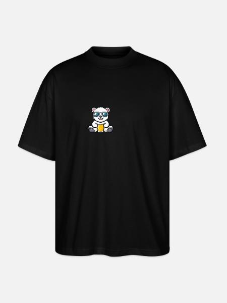 Polar Bear Après-Ski Beer - Stanley/Stella Oversized Unisex Organic T-shirt Blaster 2.0 - black