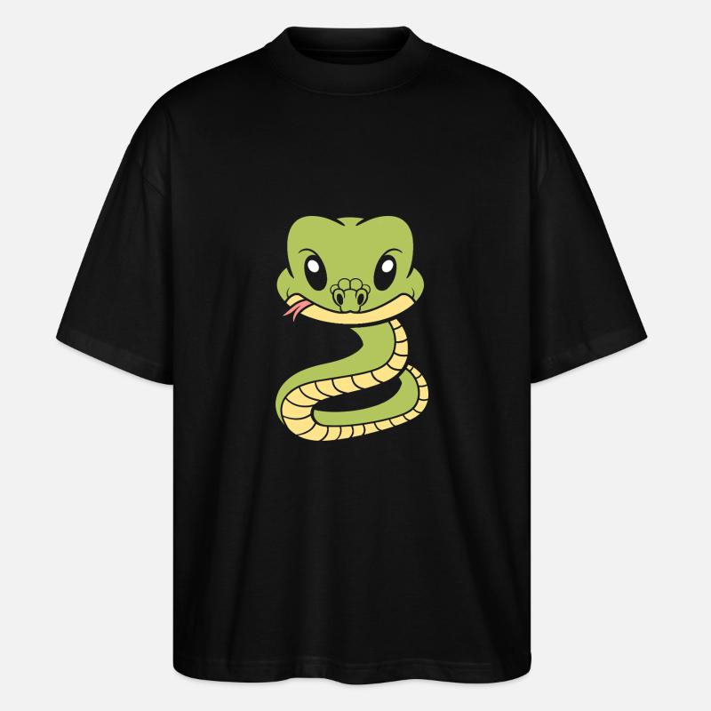 Kobra - Stanley/Stella Oversized Unisex Bio T-Shirt Blaster 2.0 - Schwarz
