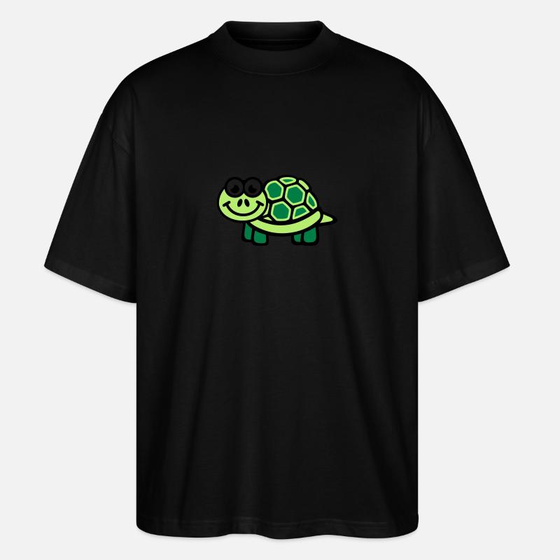 Turtle - Stanley/Stella Oversized Unisex Organic T-shirt Blaster 2.0 - black
