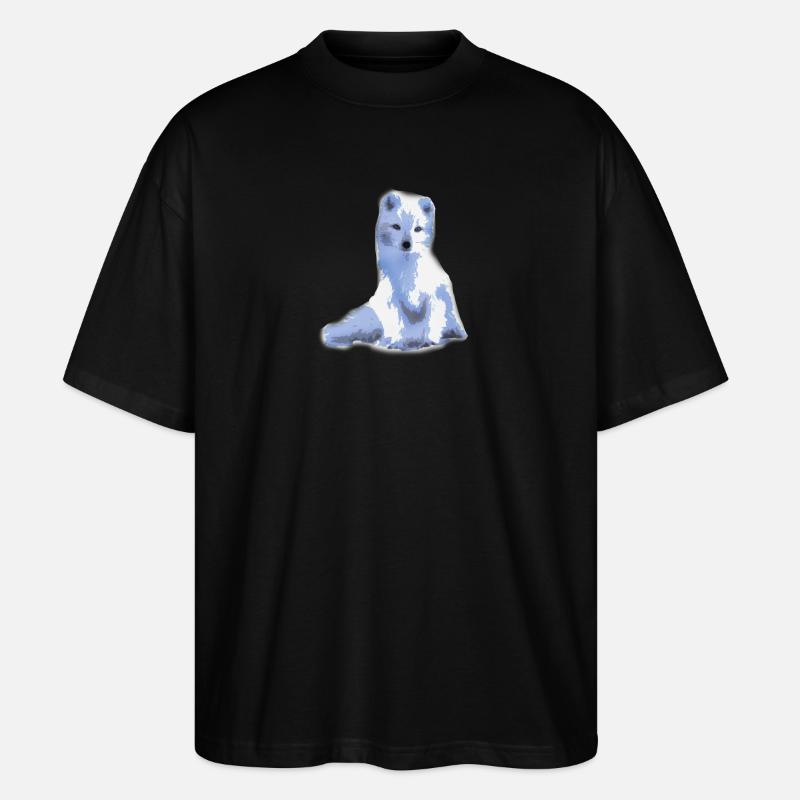 arctic foxy / arctic fox - Stanley/Stella Oversized Unisex Organic T-shirt Blaster 2.0 - black