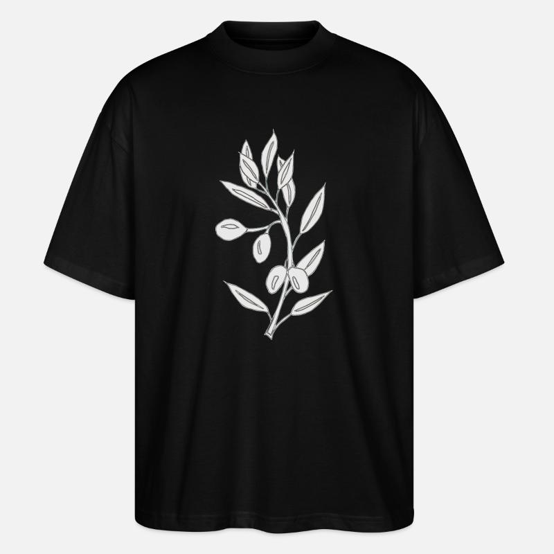 olive grau - Stanley/Stella Oversized Unisex Bio T-Shirt Blaster 2.0 - Schwarz