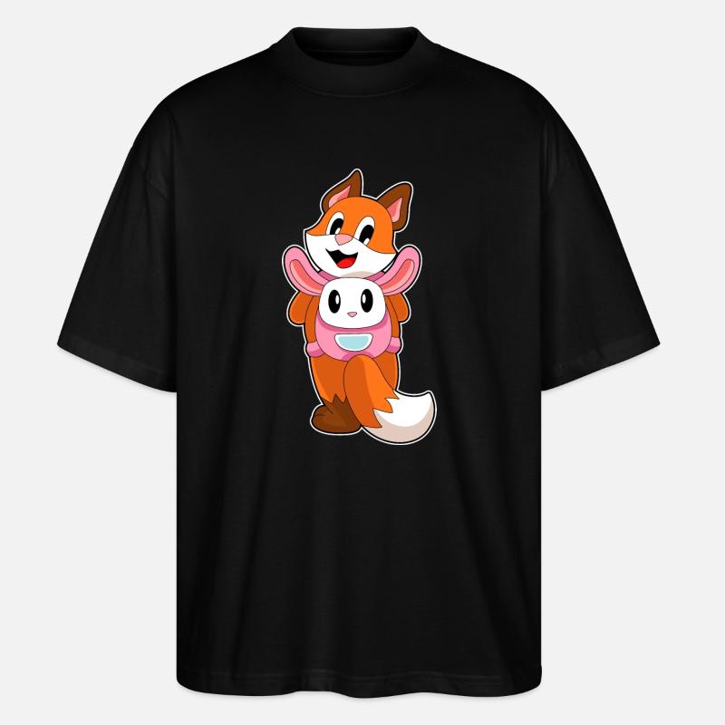Fuchs Hase Tasche - Stanley/Stella Oversized Unisex Bio T-Shirt Blaster 2.0 - Schwarz