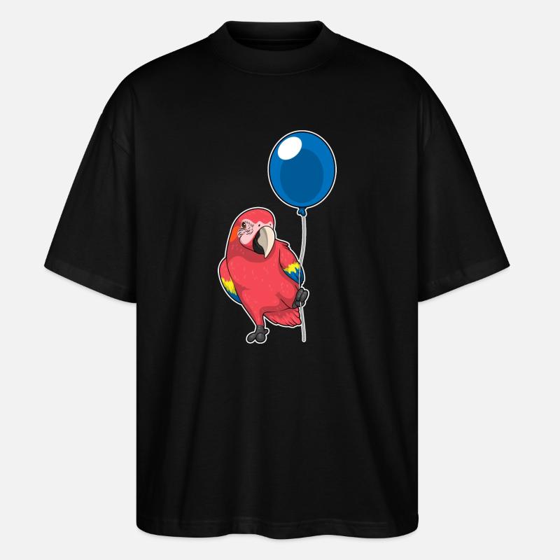 Ballon perroquet - T-shirt bio Blaster 2.0 coupe oversize Stanley/Stella Unisexe - noir