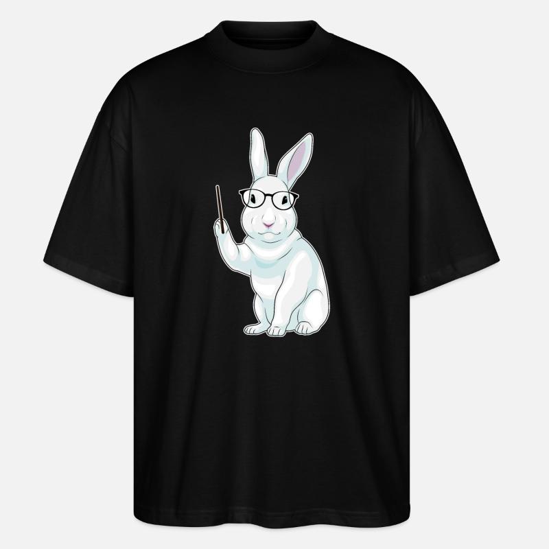 Hase Lehrer Pointer - Stanley/Stella Oversized Unisex Bio T-Shirt Blaster 2.0 - Schwarz