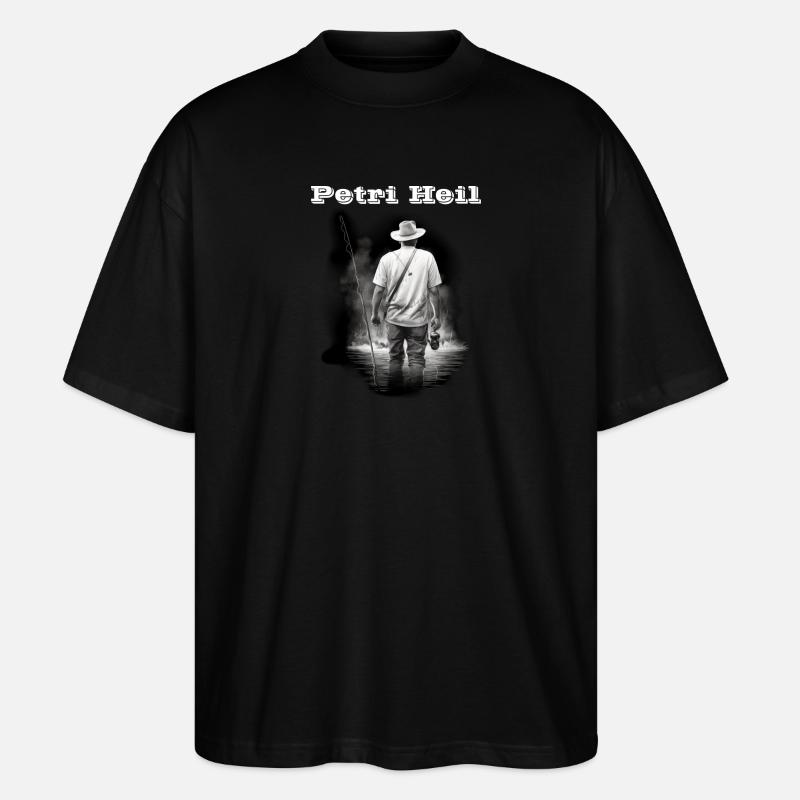 Petri Heil weiß - Stanley/Stella Oversized Unisex Bio T-Shirt Blaster 2.0 - Schwarz