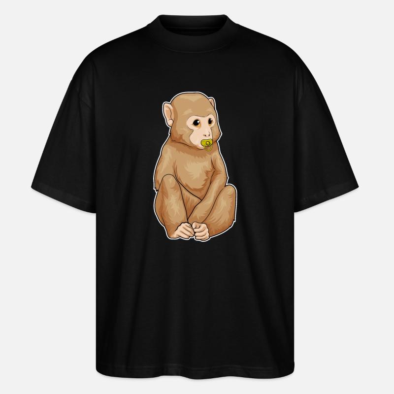 Sucette de singe - T-shirt bio Blaster 2.0 coupe oversize Stanley/Stella Unisexe - noir