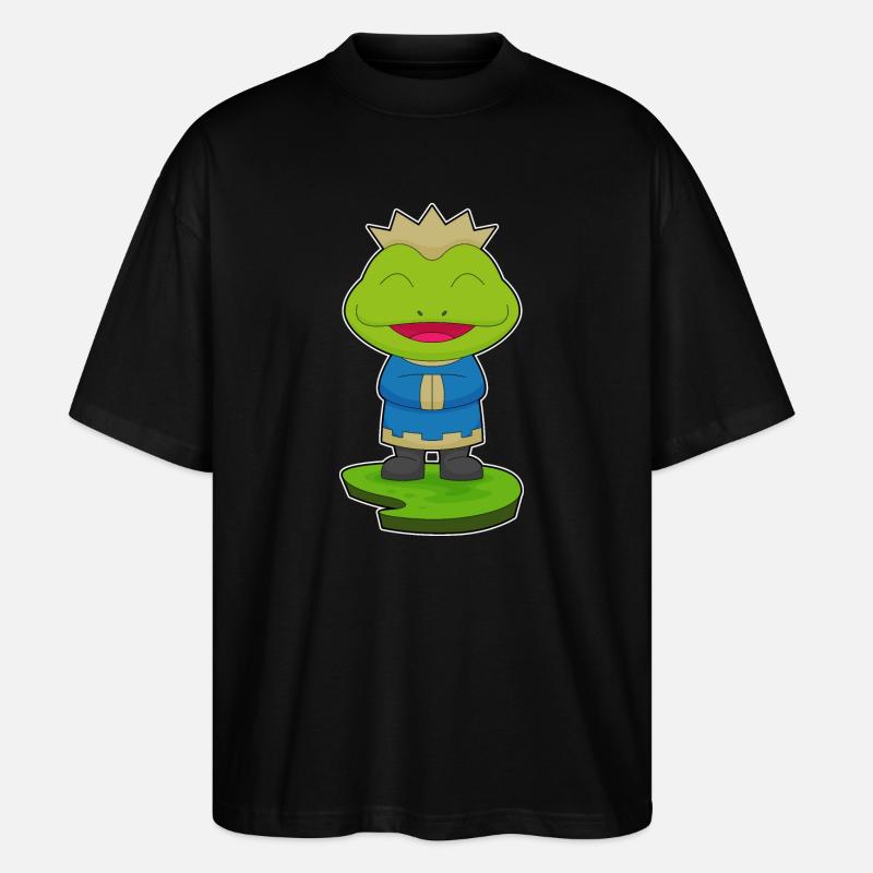 Frosch Krone - Stanley/Stella Oversized Unisex Bio T-Shirt Blaster 2.0 - Schwarz