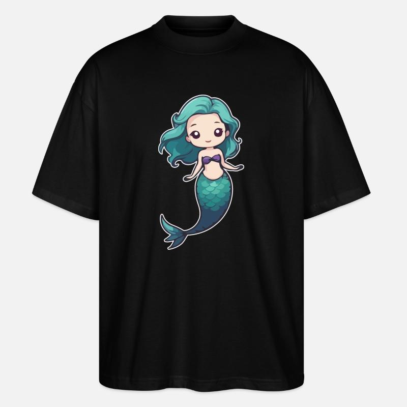 Meerjungfrau - Stanley/Stella Oversized Unisex Bio T-Shirt Blaster 2.0 - Schwarz
