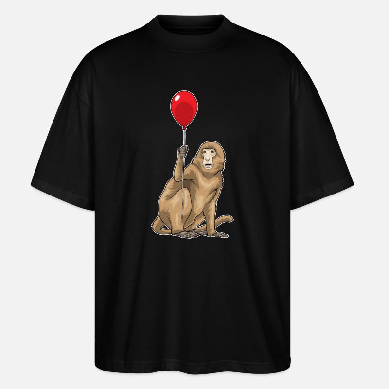Affe Luftballon - Stanley/Stella Oversized Unisex Bio T-Shirt Blaster 2.0 - Schwarz