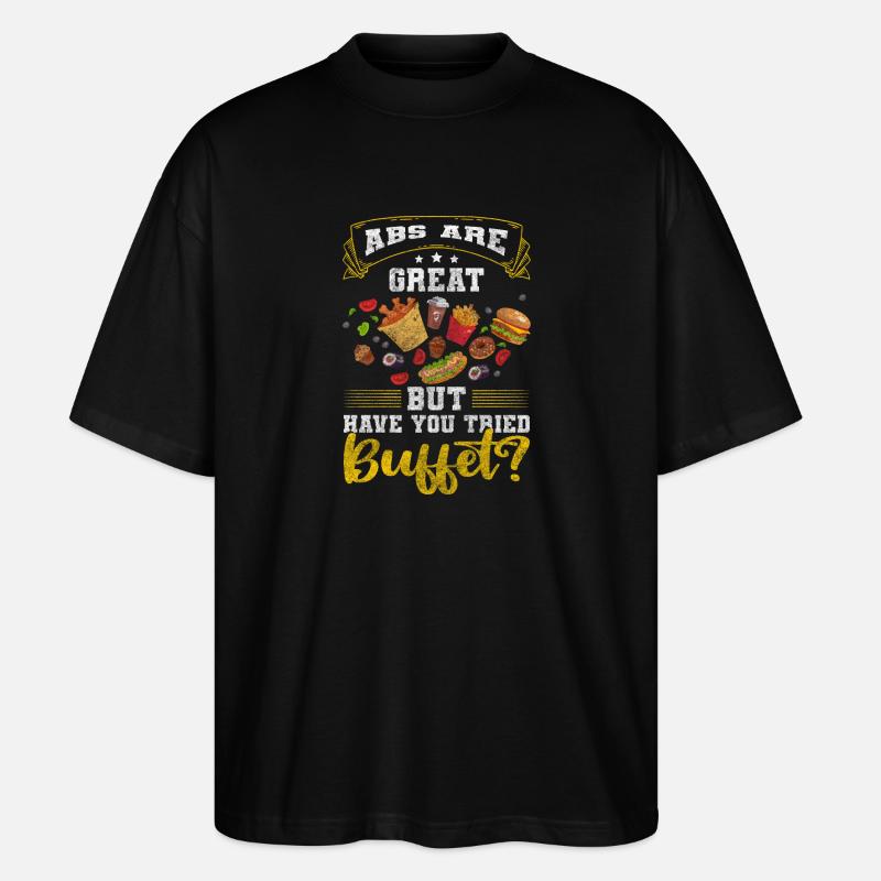 Essen Speisen - Stanley/Stella Oversized Unisex Bio T-Shirt Blaster 2.0 - Schwarz
