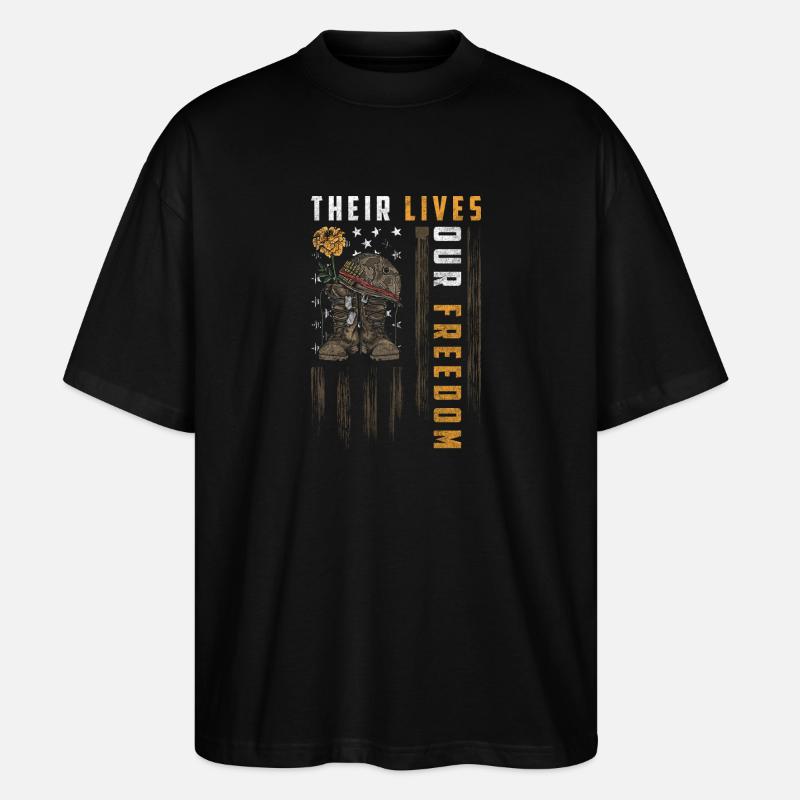 Militär Waffe Gewinner - Stanley/Stella Oversized Unisex Bio T-Shirt Blaster 2.0 - Schwarz