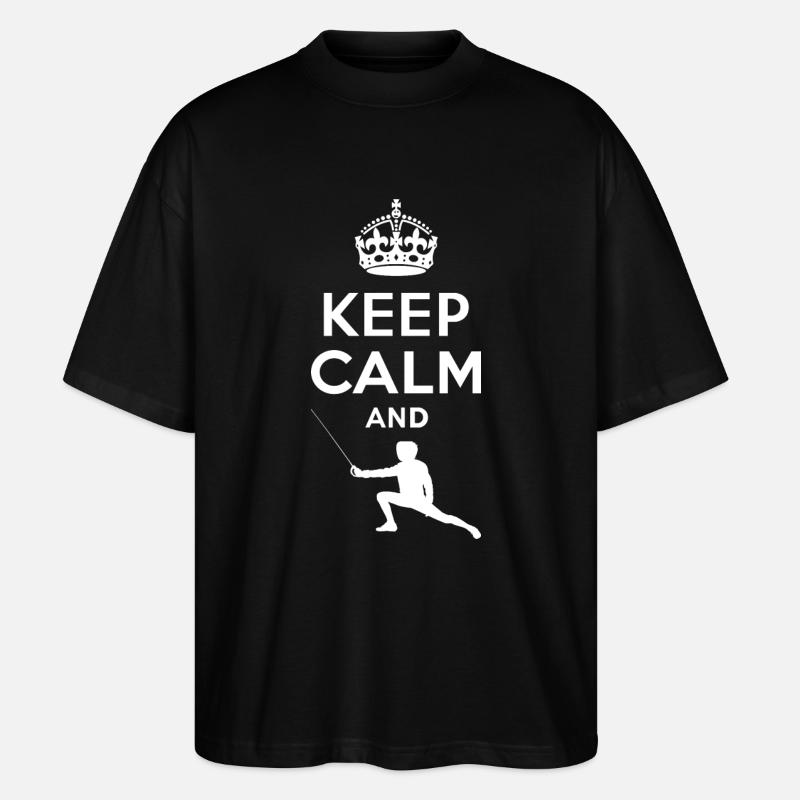 Keep Calm - Fechten 2 - T-shirt bio Blaster 2.0 coupe oversize Stanley/Stella Unisexe - noir