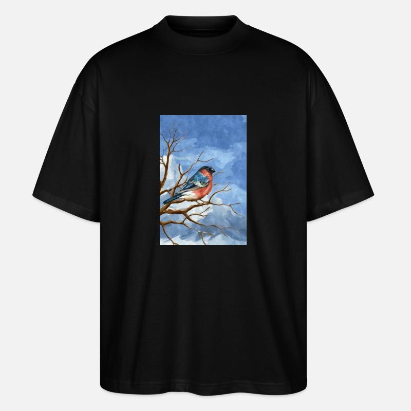 Oiseau du Bouvreuil - T-shirt bio Blaster 2.0 coupe oversize Stanley/Stella Unisexe - noir