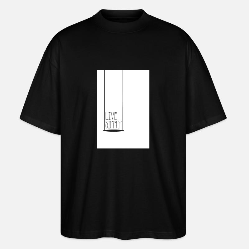 Live simply - Stanley/Stella Oversized Unisex Organic T-shirt Blaster 2.0 - black