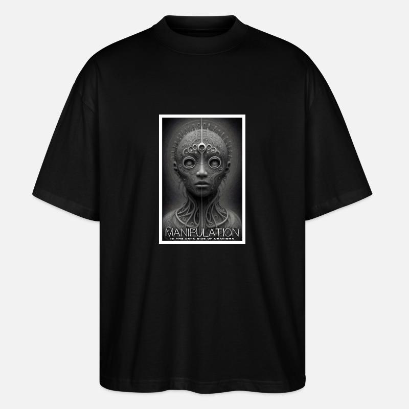 La manipulation est le côté obscur du charisme - T-shirt bio Blaster 2.0 coupe oversize Stanley/Stella Unisexe - noir