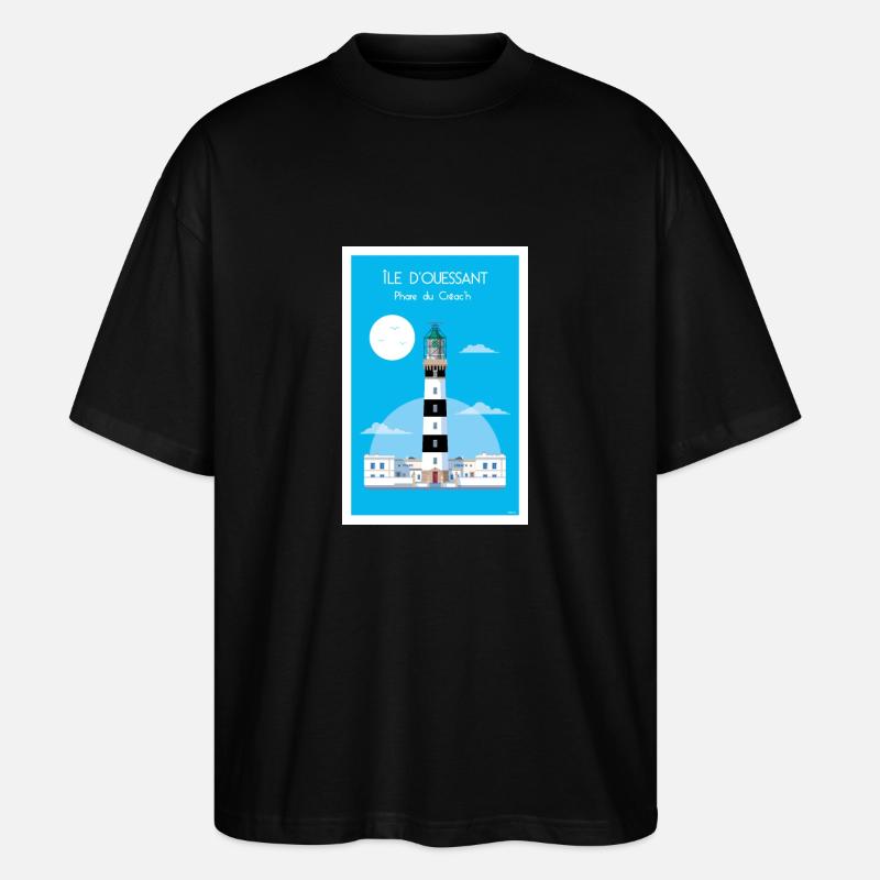 CREAC'H LEUCHTTURM - Stanley/Stella Oversized Unisex Bio T-Shirt Blaster 2.0 - Schwarz