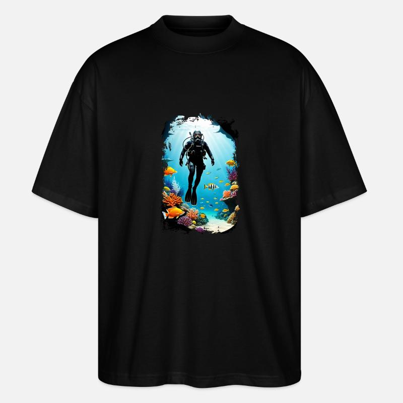 Tauchen - Stanley/Stella Oversized Unisex Bio T-Shirt Blaster 2.0 - Schwarz