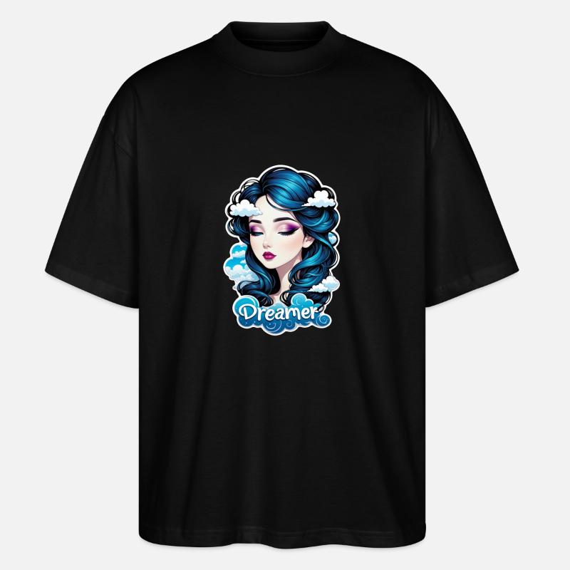 Träumer - Träumer - Träumer - Traum - Träumerei - Stanley/Stella Oversized Unisex Bio T-Shirt Blaster 2.0 - Schwarz