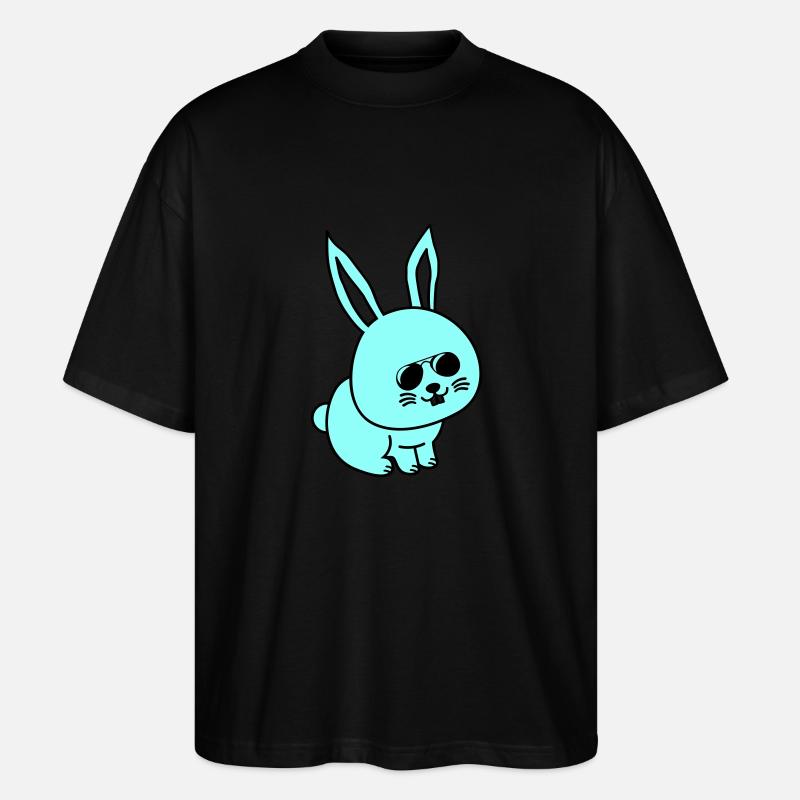Bunny Comic Cool - Stanley/Stella Oversized Unisex Organic T-shirt Blaster 2.0 - black