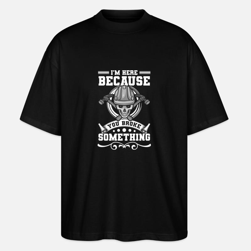 Handwerker Beruf Hammer Haus - Stanley/Stella Oversized Unisex Bio T-Shirt Blaster 2.0 - Schwarz