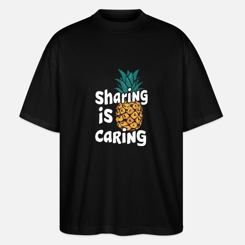 Ananas Fruit tropical hawaïen - T-shirt bio Blaster 2.0 coupe oversize Stanley/Stella Unisexe - noir