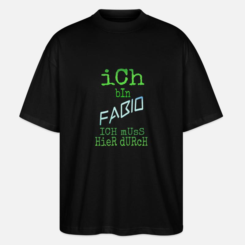 Fabio Fabio - Stanley/Stella Oversized Unisex Bio T-Shirt Blaster 2.0 - Schwarz