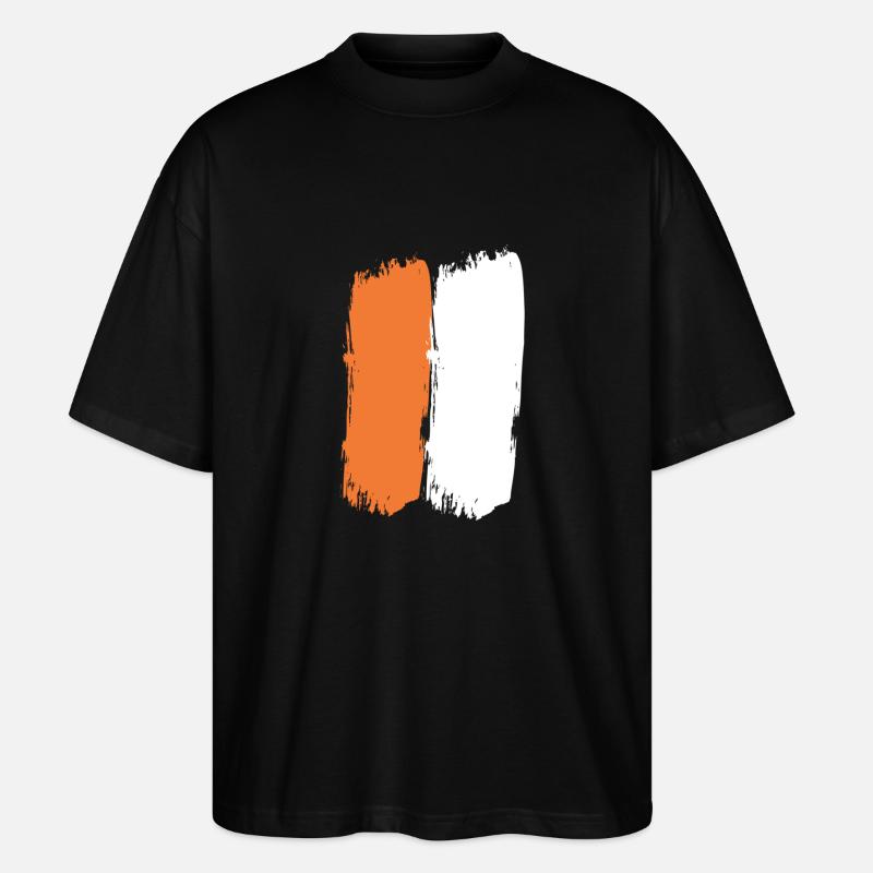 Weisse Orange - Stanley/Stella Oversized Unisex Bio T-Shirt Blaster 2.0 - Schwarz