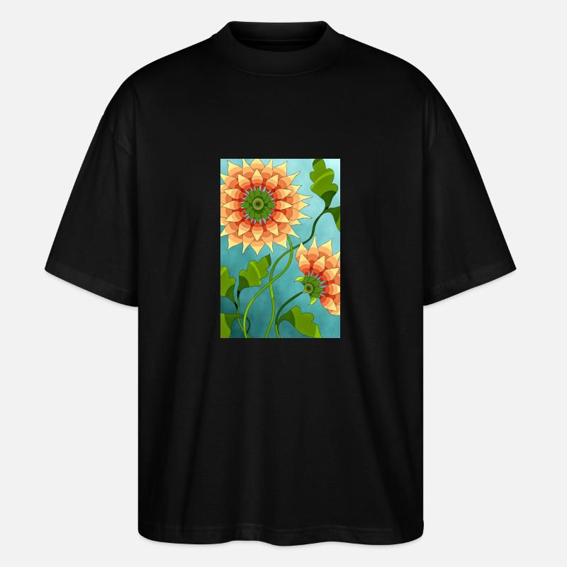 Fleur - T-shirt bio Blaster 2.0 coupe oversize Stanley/Stella Unisexe - noir