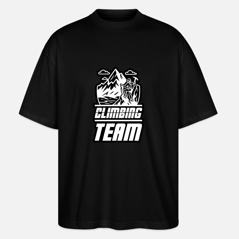 Bergsteiger Team - Stanley/Stella Oversized Unisex Bio T-Shirt Blaster 2.0 - Schwarz
