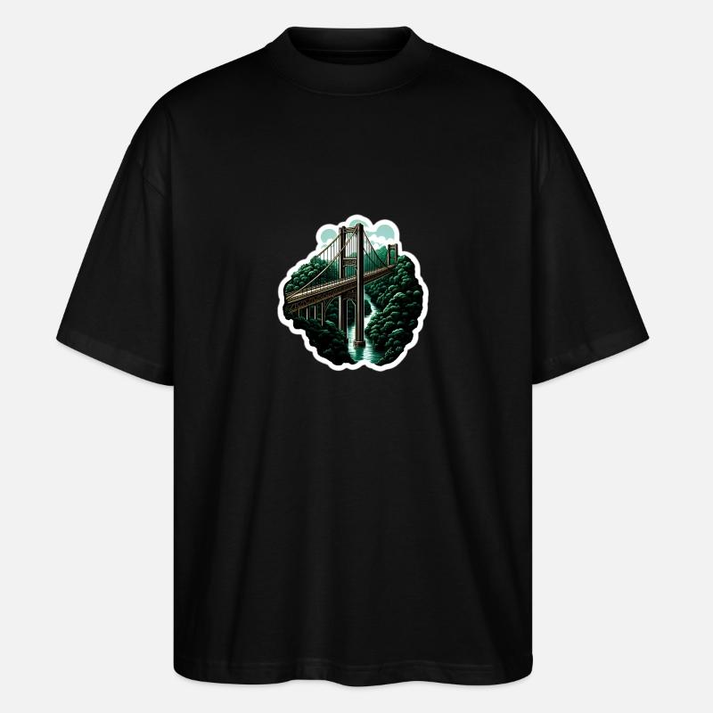 Jungle bridge - Stanley/Stella Oversized Unisex Bio T-Shirt Blaster 2.0 - Schwarz