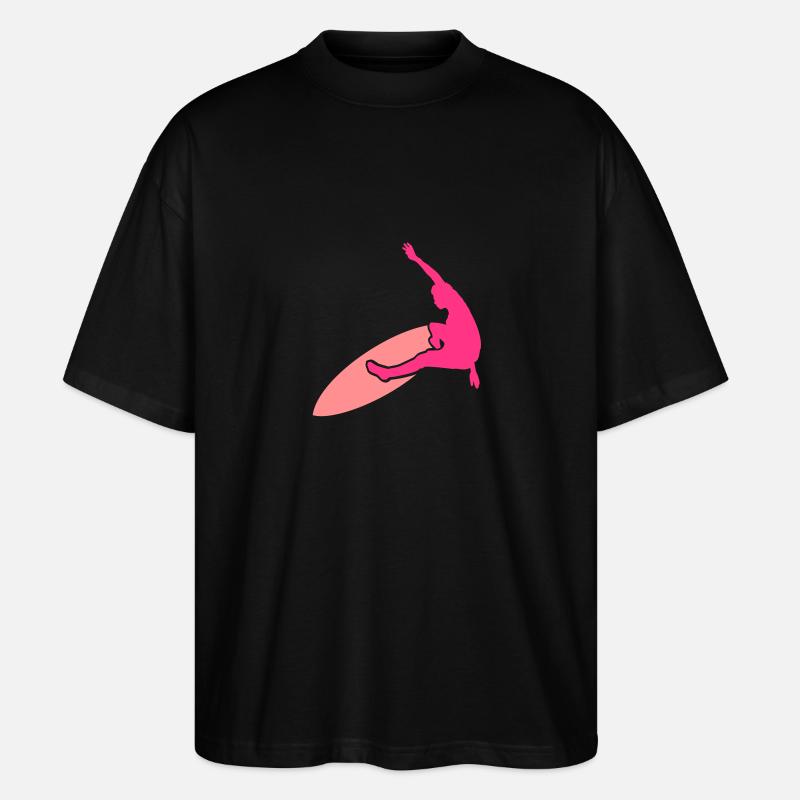 surfer - Stanley/Stella Oversized Unisex Bio T-Shirt Blaster 2.0 - Schwarz