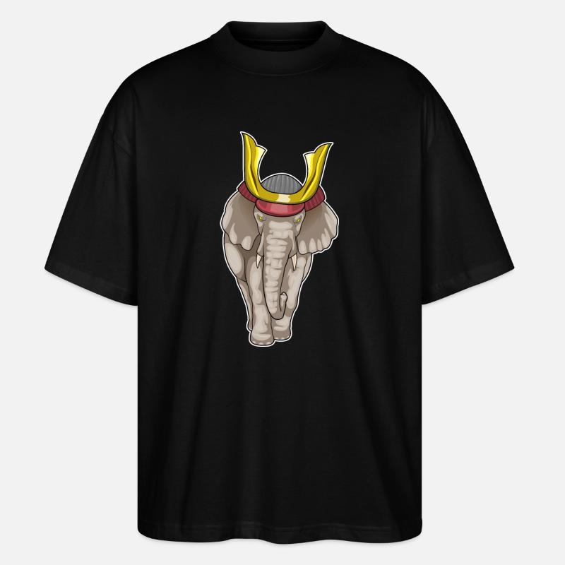Elefant Samurai Kampfsport - Stanley/Stella Oversized Unisex Bio T-Shirt Blaster 2.0 - Schwarz