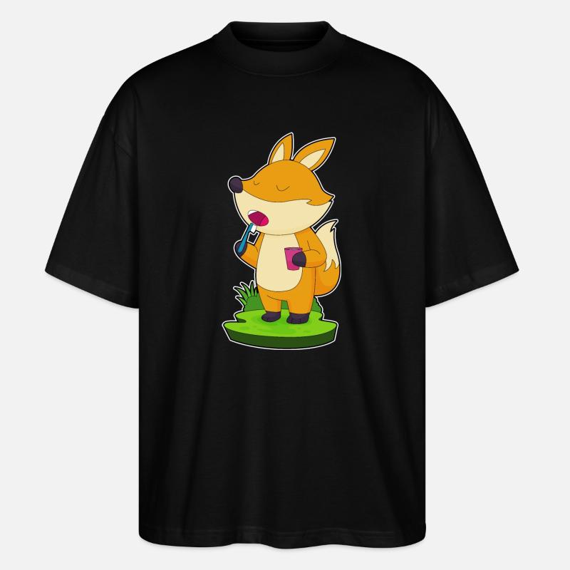 Fuchs Zahnbürste - Stanley/Stella Oversized Unisex Bio T-Shirt Blaster 2.0 - Schwarz