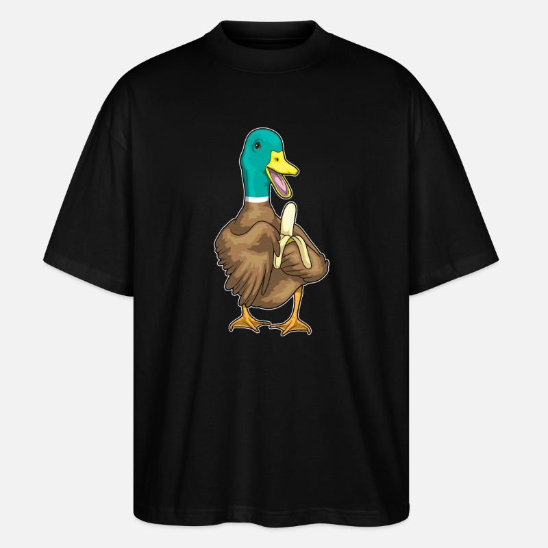 Ente Banane - Stanley/Stella Oversized Unisex Bio T-Shirt Blaster 2.0 - Schwarz