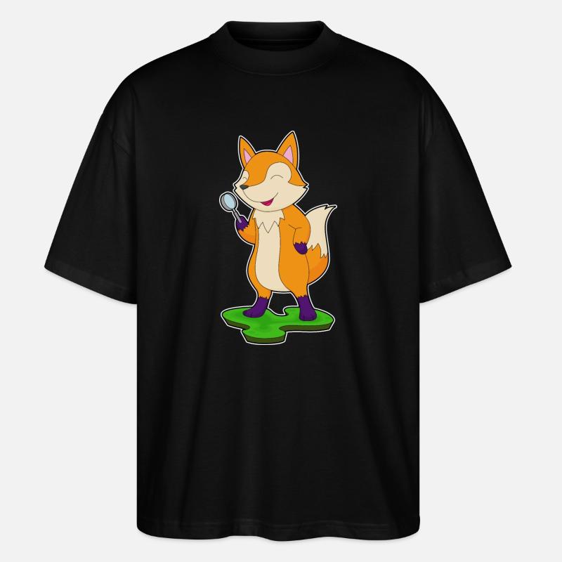 Fuchs Lupe - Stanley/Stella Oversized Unisex Bio T-Shirt Blaster 2.0 - Schwarz