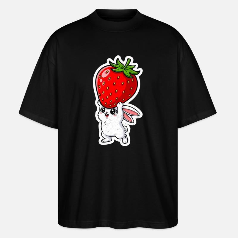 Fraise et Lapin - T-shirt bio Blaster 2.0 coupe oversize Stanley/Stella Unisexe - noir