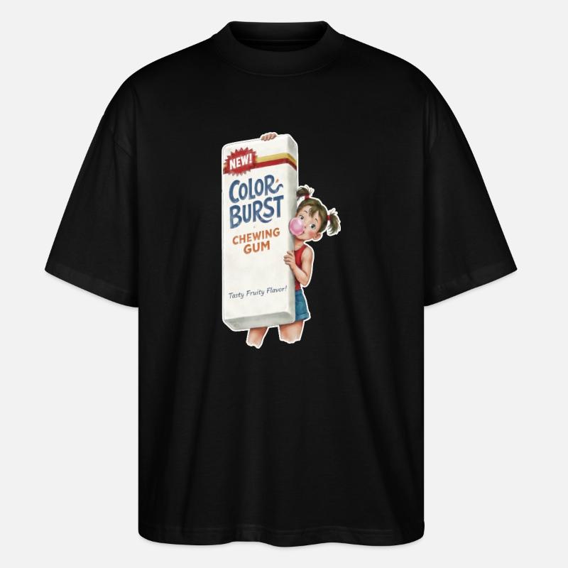  Retro Kaugummi - Stanley/Stella Oversized Unisex Bio T-Shirt Blaster 2.0 - Schwarz